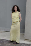 BASERANGE linen vest TODY-SL-SP24 green and yellow